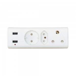 Linkqnet 3-Port Multiplug with 2x USB Charging Ports