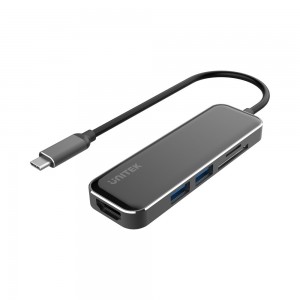 Unitek USB3.1 Type-C 2-Port USB Hub with 4K @30Hz HDMI and Card Reader (D1028A)
