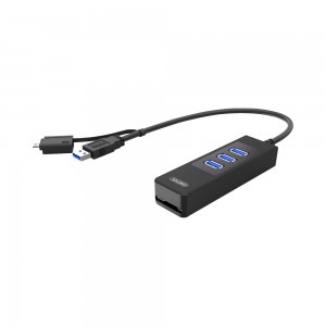 Unitek 3-Port USB3.0 Hub with SD Card Reader plus OTG Adapter