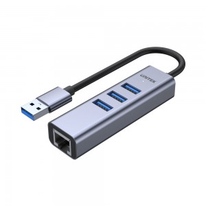 Unitek USB3.0 3-Port USB Hub with Gigabit Ethernet (H1906A)