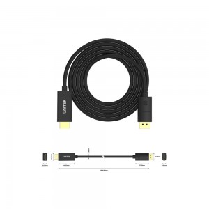 Unitek V1608A 1.8m 4K DisplayPort 1.2 to HDMI Cable