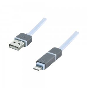 Unitek 0.3m 2-in-1 USB to Micro USB Cable with Lightning Adapter