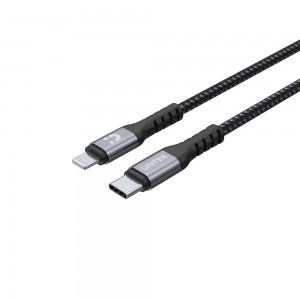 Unitek 1m Type-C to Lightning MFi Cable - Grey (C14060GY)