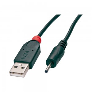 Lindy 1.5m USB to 2.5/0.7mm DC Adapter Cable (70265)