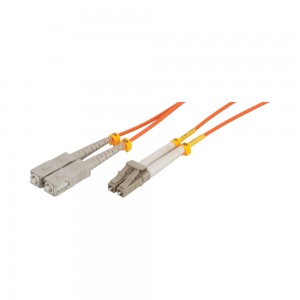 LinkQnet 2m Fibre Duplex SC/LC Multi Mode (50/125) LSOH Cable