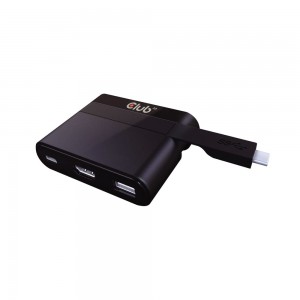 Club 3D USB 3.1 Type-C to HDMI 2.0 4K Adapter with USB 2.0 + USB Type-C PD 60W Charging Mini Dock (CSV-1534)