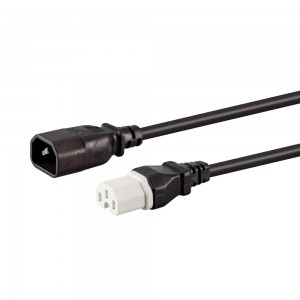 LinkQnet 1.8m C14 to C15 Hot Power Extension Cable