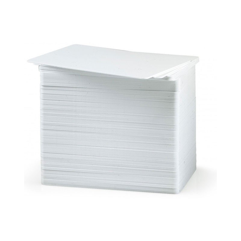 104523-111 Zebra Premier (PVC) Blank White Cards (500 Pack) - GeeWiz