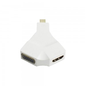 LinkQnet Mini DisplayPort Male to VGA and HDMI Female Converter (DPIC-031)