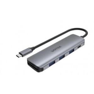 Unitek uHUB P5+ 6-in-1 USB-C Hub with 100W Power Delivery and Dual Card Reader