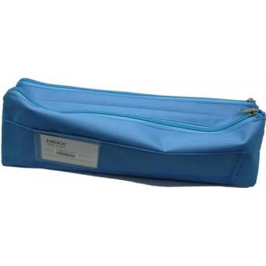 Nexx Fabric 2 Pocket 33cm Pencil Bag - Light Blue