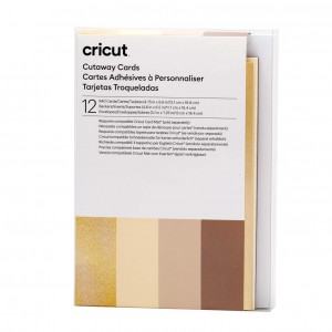 Cricut 2009486 Cut-Away Cards Neutrals R40 (121 cm X 168 cm) - 12-Pack