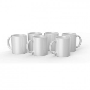 Cricut 2008942 350ml Ceramic Mug Blanks White (6)