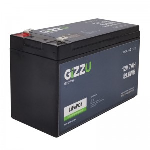Gizzu 12V 7Ah Lithium-Ion Battery – Black