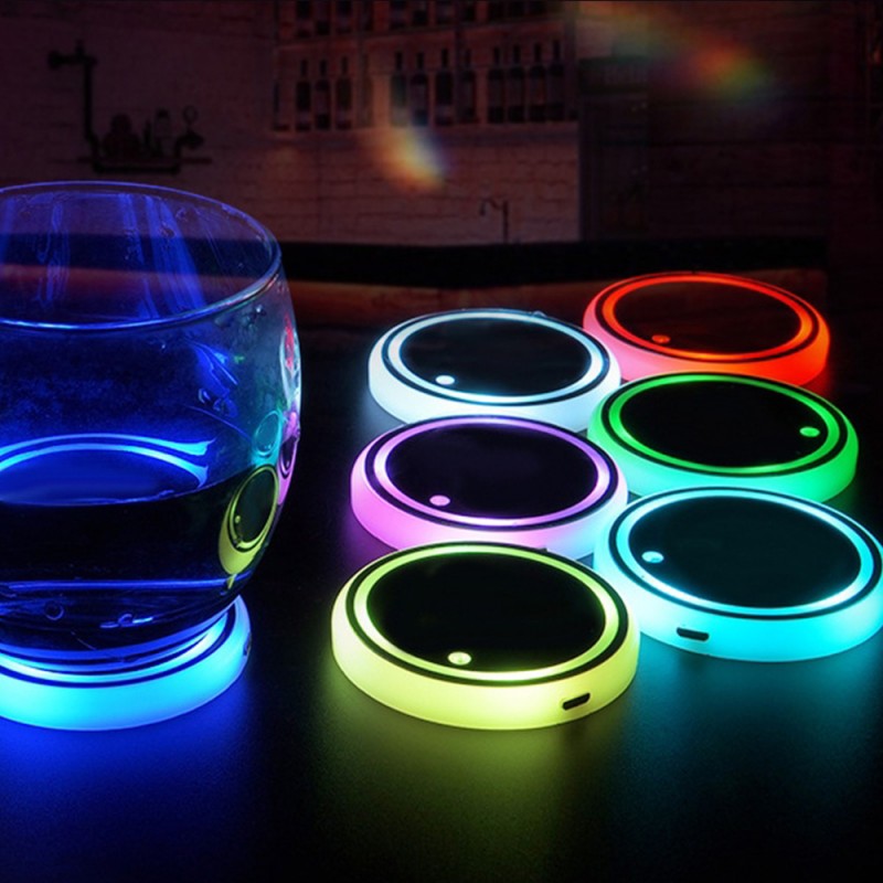 LED Cup Holder Light - with 7 Colours - GeeWiz