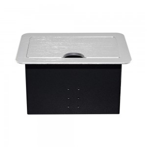 LinkQnet Multi-Port Sunken Desktop Cubby - Silver
