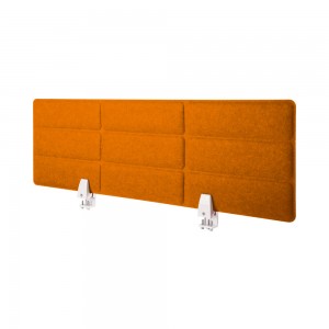 Brateck 960(W)x310(H)mm Grid Embossed Acoustic Desktop Privacy Panel - Orange