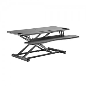 Brateck Gas Spring Sit Stand Desk Converter with Keyboard Tray Deck