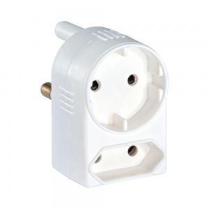 LinkQnet SA 15A to 1x 10A Shuko and 1x 6A Euro Adapter