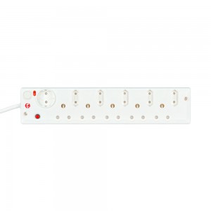 Linkqnet 11-Port Surge Protected Multiplug with Switches - 1x 10A Shuko- 5x 6A Euro and 5x 15A SA
