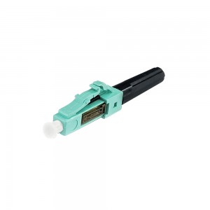 EasyFiber Field-Assembly LC Simplex Multimode 50/125 OM3 / OM4 Fiber Connector - Aqua