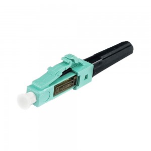 EasyFiber Field-Assembly LC Simplex Multimode 50/125 OM3 / OM4 Fiber Connector - Aqua