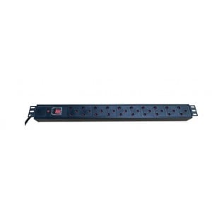 PDU 19" 1.5U 10 Way 16A South Africa Outlet With On/Off Switch