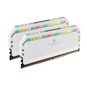 Corsair CMT32GX5M2B5200C40W Dominator Platinum RGB 32GB (2x 16GB) DDR5-5200 Kit - CL40- 1.25v - White