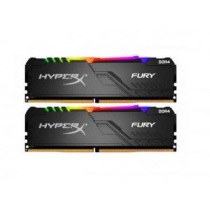 HyperX Fury RGB 64GB (2 x 32GB) DDR4 DRAM 3200MHz C16 Memory Kit — Black
