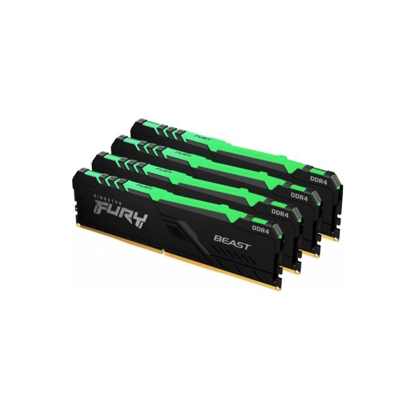Kingston Fury Beast RGB 128GB (4x32GB) DDR4-3200MHz CL16 1.35V Black ...