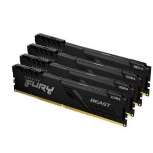 Kingston Fury Beast 128GB (4x32GB) DDR4-3200MHz CL16 1.35V Black Desktop Memory