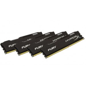 HyperX Fury 64GB (4x16GB) DDR4-2933MHz CL17 1.2V Black Desktop Memory
