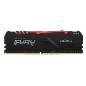 Kingston Fury Beast RGB 16GB (1x16GB) DDR4-3000MHz CL16 1.35V Black Desktop Memory