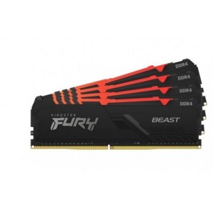Kingston Fury Beast RGB 64GB(4 x 16GB)Kit 2666MHz DDR4 CL16 1.2v Desktop Memory