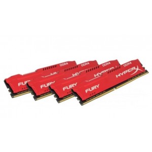 HyperX HX429C17FRK4/64 Fury 64GB (4x16GB) DDR4-2933MHz CL17 1.2V Red Desktop Memory