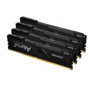 Kingston Fury Beast 64GB (4x16GB) DDR4-3600MHz CL18 1.35V Black Desktop Memory