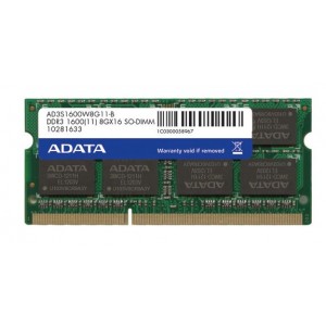 Adata 8GB 204-pin DDR3L-1600 SO-DIMM (1x8GB) Memory - CL11- 1.35/1.5V