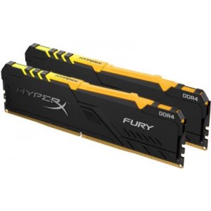 HyperX RGB Fury 32Gb(16Gb x 2) DDR4-3000 (PC4-24000) CL15 1.35v Desktop Memory Module