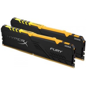 HyperX RGB Fury 32Gb(16Gb x 2) DDR4-3200 (pc4-25600) CL16 1.35v Desktop Memory Module