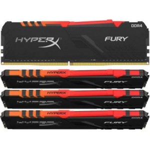 HyperX RGB Fury 32Gb(8Gb x 4) DDR4-3000 (pc4-24000) CL15 1.35v Desktop Memory Module
