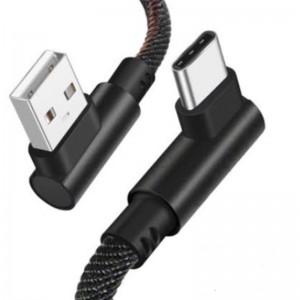 90 Degree Right Angle USB TO USB-C 2.0 Fast Data Sync Charging Cable (1.9M)