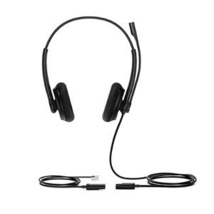 Yealink YHS34-Lite-Dual Wired Headset with QD to RJ-9 port