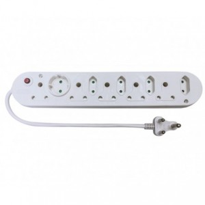 10-Way Multi Plug with Surge Protection (5X16A+4X5A) - 50cm Power Cord