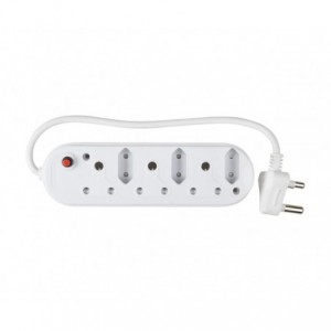 6-Way Multi Plug (3x16A and 3x5A) - 50cm Power Cord