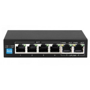 UltraLAN 4 Port 60W Gigabit Ethernet AI PoE Switch with 2 GE Uplink Ports