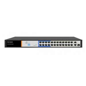 UltraLAN 24 Port 250W Fast Ethernet AI PoE Switch with 2 GE and 1 SFP Uplink
