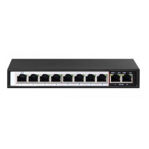 UltraLAN 8 Port 96W Fast Ethernet Switch with 8 AI PoE and 2 Uplink Ports