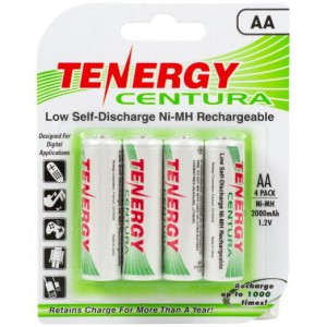 Tenergy Centura AA Low Self-Discharge (LSD) NiMH Rechargeable Batteries - 4 x AA in 1 Pack