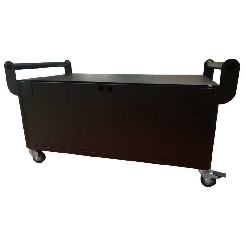 12V Steel Battery Cabinet with wheels - Quad Battery