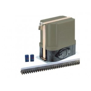 ET500 12V Gate Motor Kit with Remotes- Receiver- Battery and Nylon Rack